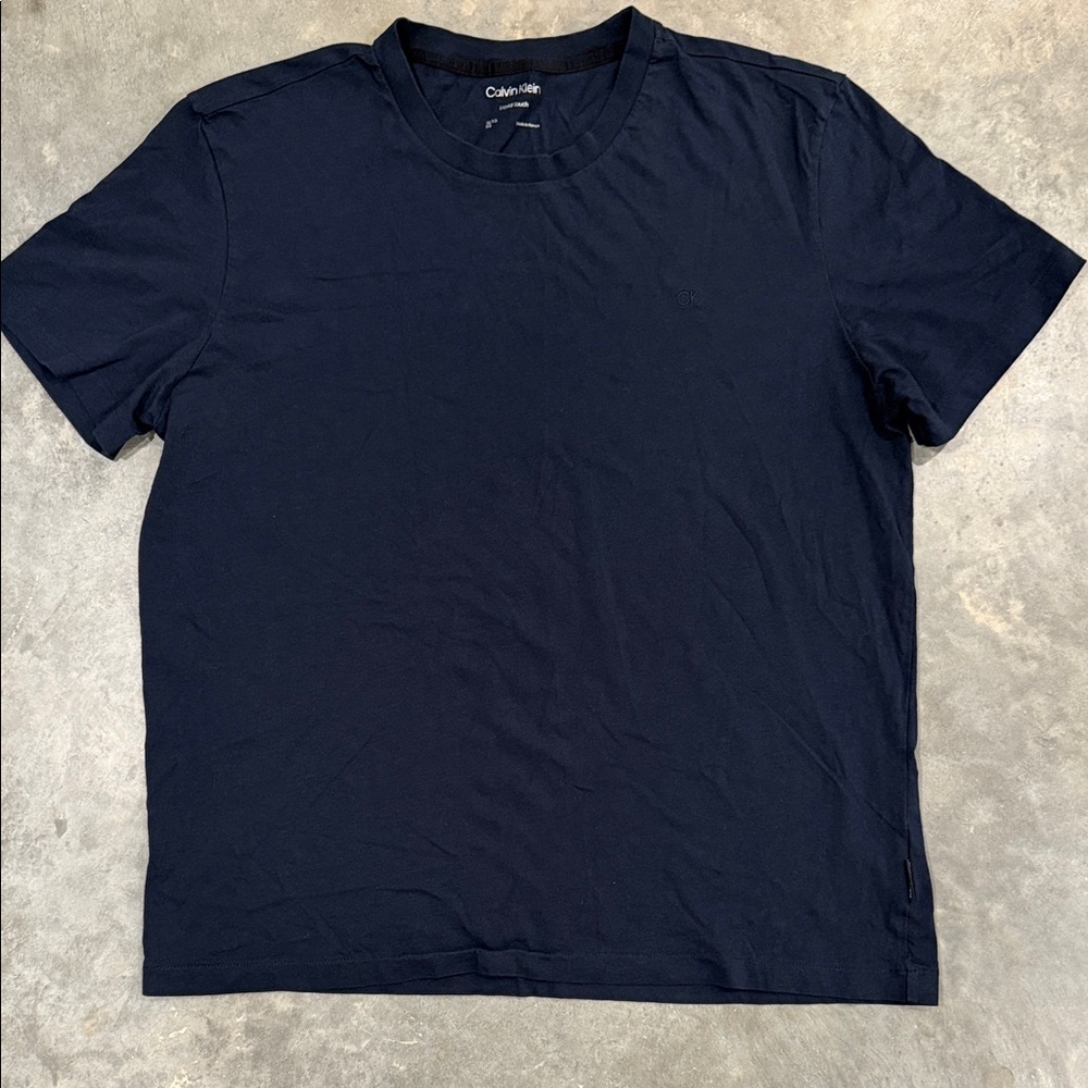 Calvin Klein Men's Dark Blue Short Sleeve Tee